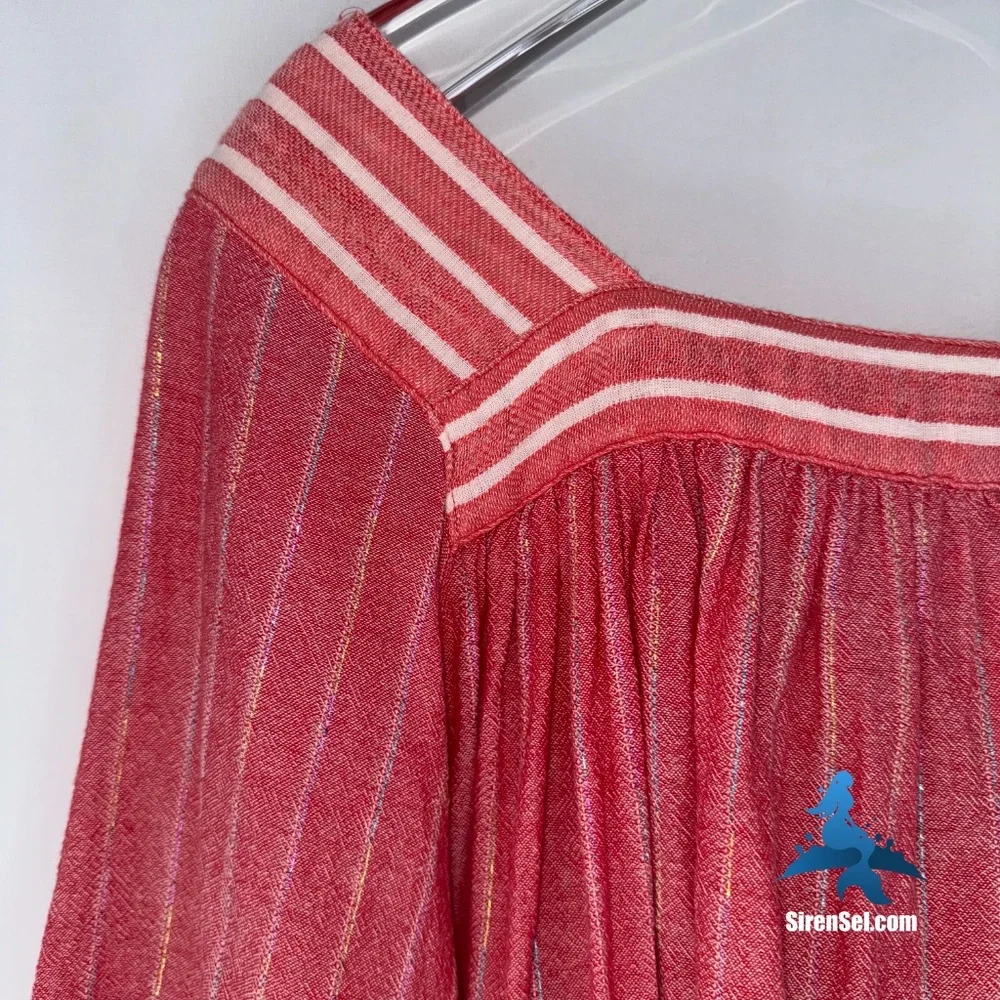 1134 NWOT Free People See Saw Top - Size XS (oversize) - Red - Picture 12 of 16